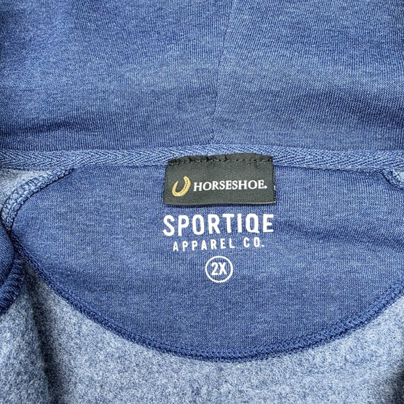 Sportiqe Horseshoe Casino Men's 2X Blue Heathered Zip Up Hoodie Las Vegas - Picture 4 of 9